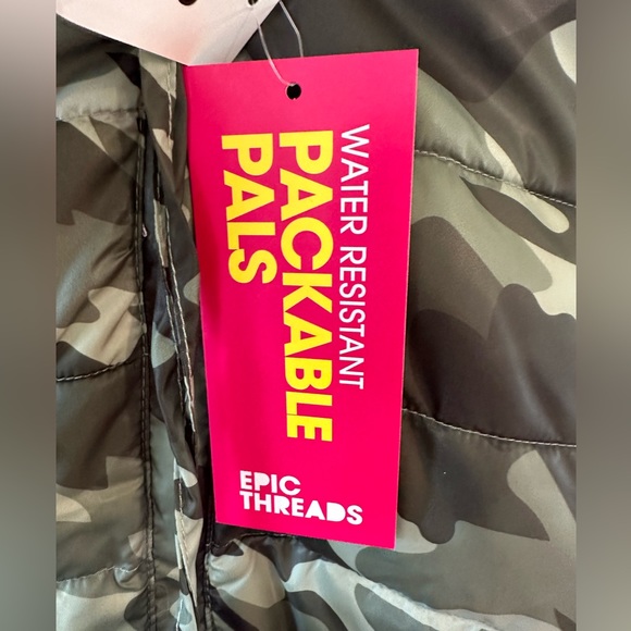 Epic Threads Toddler& Girls Camo Packable Puffer Jacket NWT Various Sizes - Picture 7 of 9